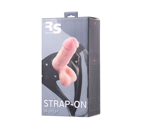 Телесный страпон на трусиках Realstick Hunter - 14,5 см.