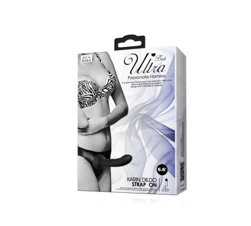 Страпон на эластичных ремнях Ultra Harness Karin Dildo - 16,8 см. Страпон на эластичных ремнях Ultra Harness Karin Dildo - 16,8 см.
