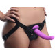 Заказать Лиловый поясной страпон Navigator Silicone G-Spot Dildo with Harness - 17,8 см.