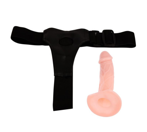 Телесный фаллоимитатор на трусиках Jessica Strap-On - 15,5 см.