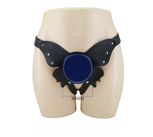 Поясной страпон Wells: трусики в форме бабочки и фаллоимитатор-насадка