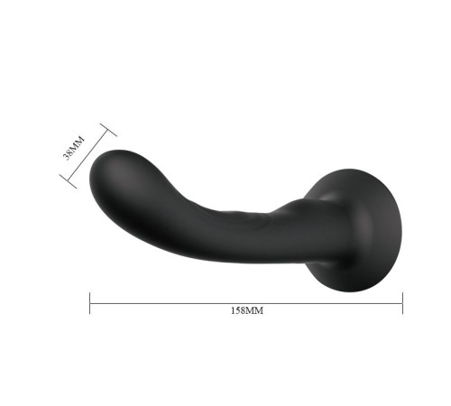 Страпон с изогнутой головкой Ultra Harness Curvy Dildo - 15,8 см.