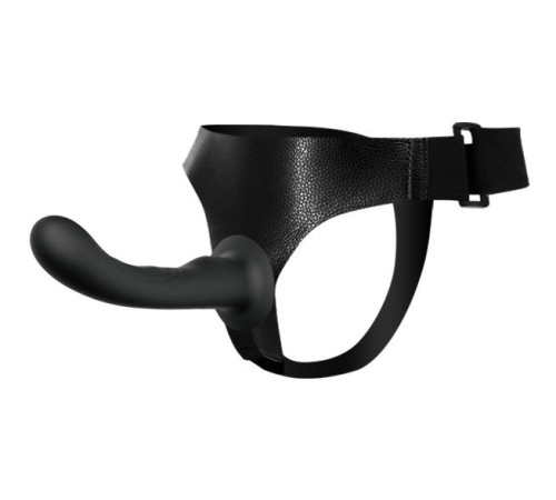 Страпон с изогнутой головкой Ultra Harness Curvy Dildo - 15,8 см.