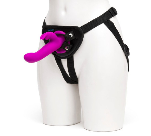 Лиловый страпон Rechargeable Vibrating Strap-On Harness Set - 17,6 см. Лиловый страпон Rechargeable Vibrating Strap-On Harness Set - 17,6 см.