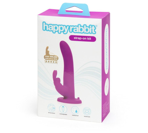 Лиловый страпон Rechargeable Vibrating Strap-On Harness Set - 17,6 см. Лиловый страпон Rechargeable Vibrating Strap-On Harness Set - 17,6 см.
