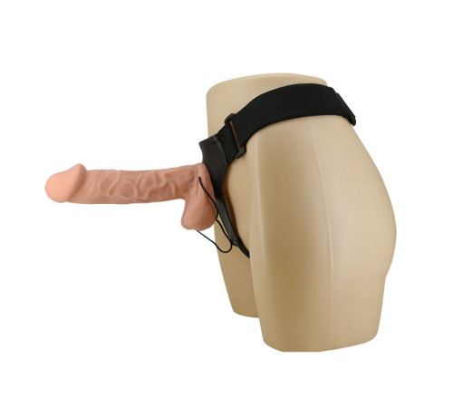 Женский поясной страпон с вибрацией - 26 см.