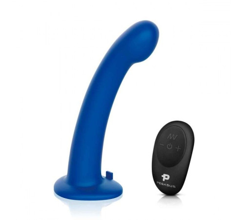 Синяя насадка Remote Control P-Spot G-Spot с черными трусиками - 20 см.