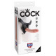 Заказать Телесный страпон на трусиках Strap-on Harness Cock - 20,3 см.
