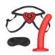 Заказать Красный поясной фаллоимитатор Red Heart Strap on Harness   5in Dildo Set - 12,25 см.