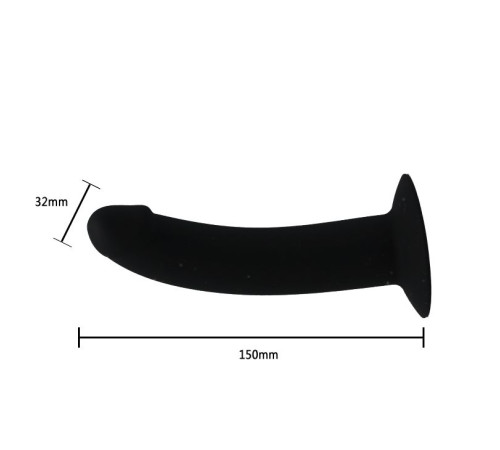 Страпон на эластичных ремнях Ultra Harness Les Dildo - 15 см.